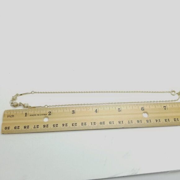 Vintage Avon Gold Tone Chain Necklace with Faux Pearl Center, Perfect for Layer - Picture 4 of 5